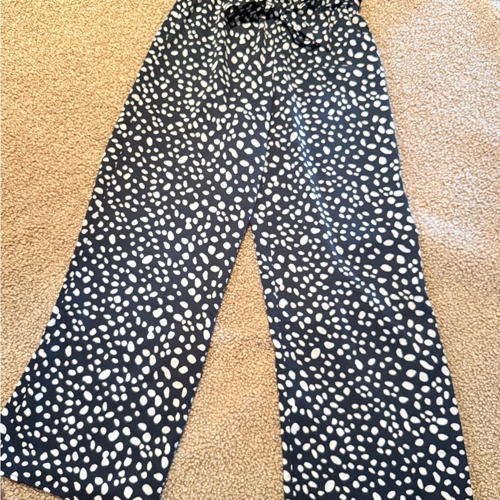 Mi Ami Black and tan Polka Dot Pants… wide leg. Flowy!